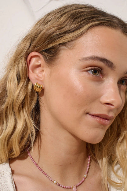 Mini Carmel Puff Earrings Gold