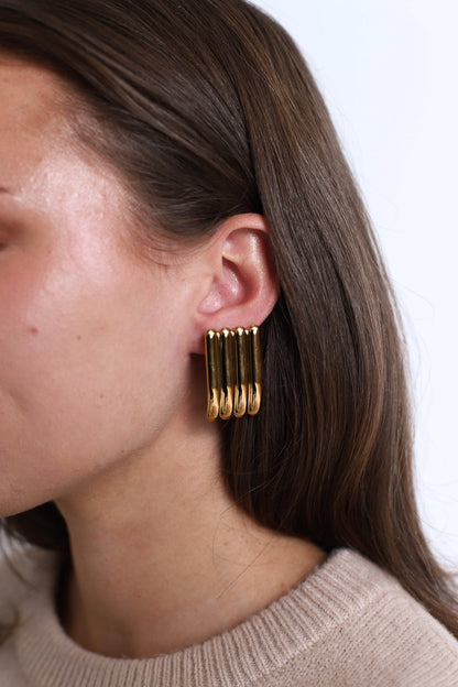 Calista Plate Earring 18K Gold Plated