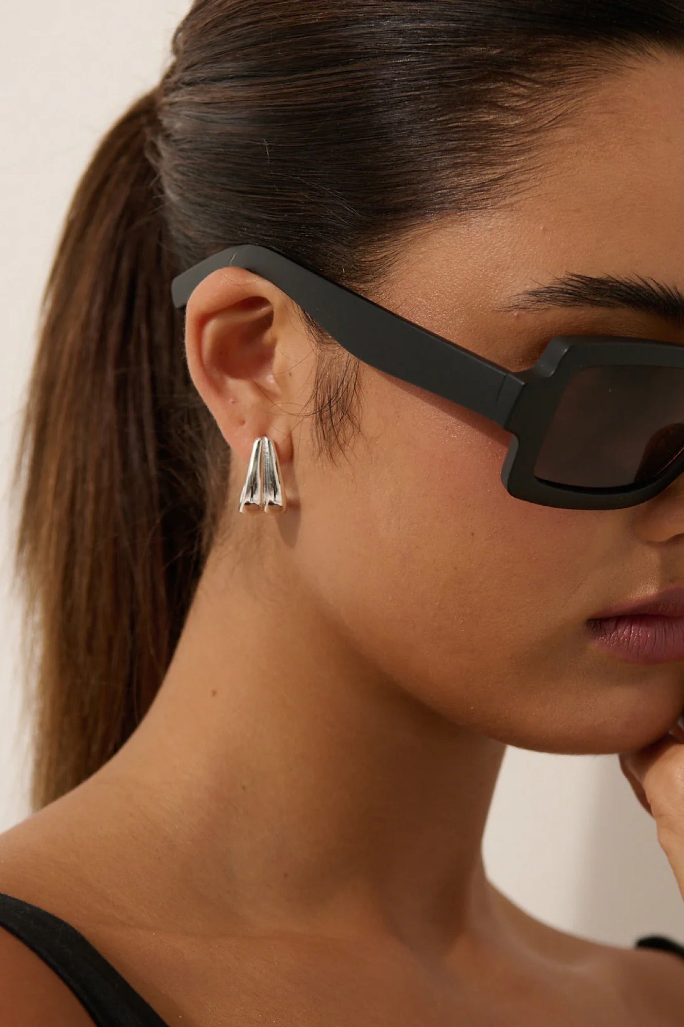 Ina Statement Earrings Silver