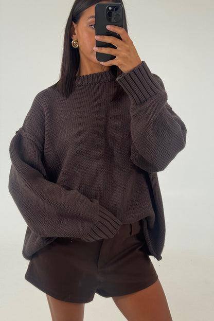 Nikova Knit Jumper Chocolate