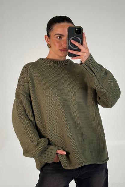 Nikova Knit Jumper Army