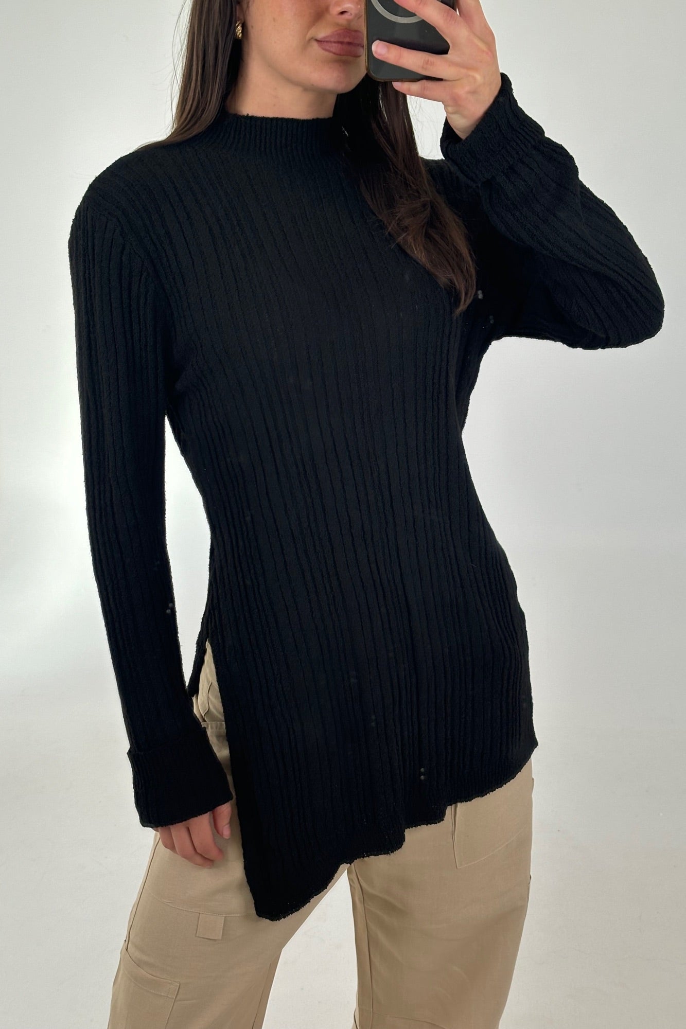 Lexa Knit Top Black