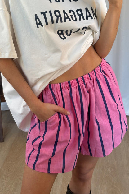 Caitie Shorts Pink/Navy - FINAL SALE