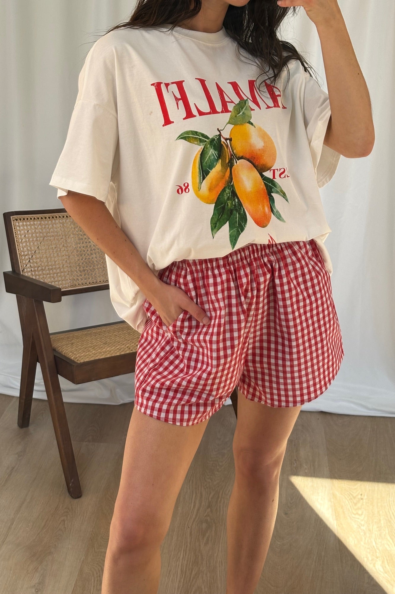 Billy Short White/Red - FINAL SALE