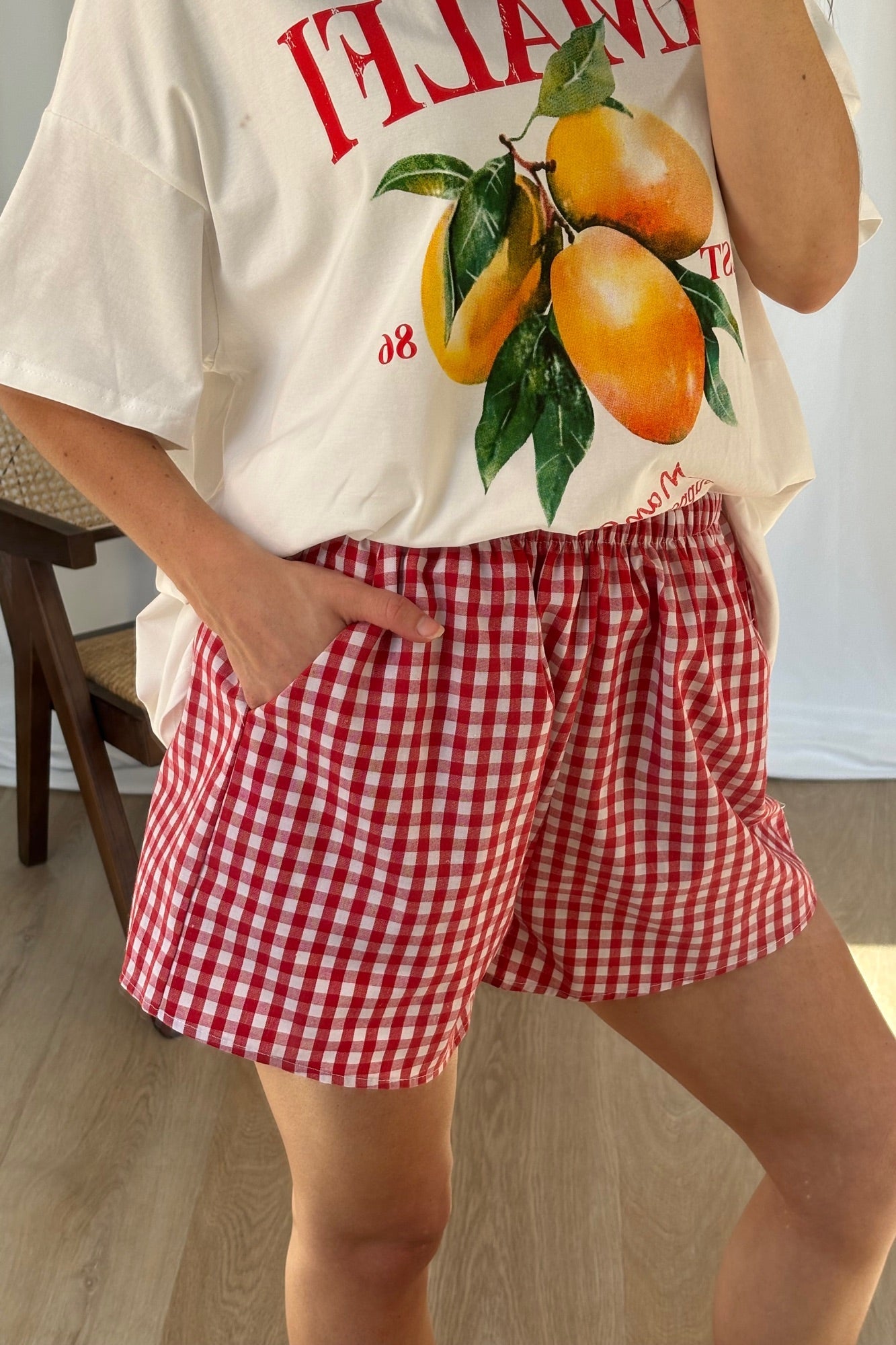 Billy Short White/Red - FINAL SALE