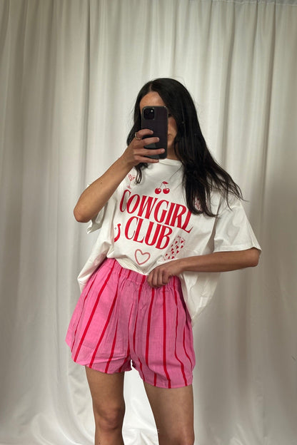 Carly Shorts Pink/Red - FINAL SALE