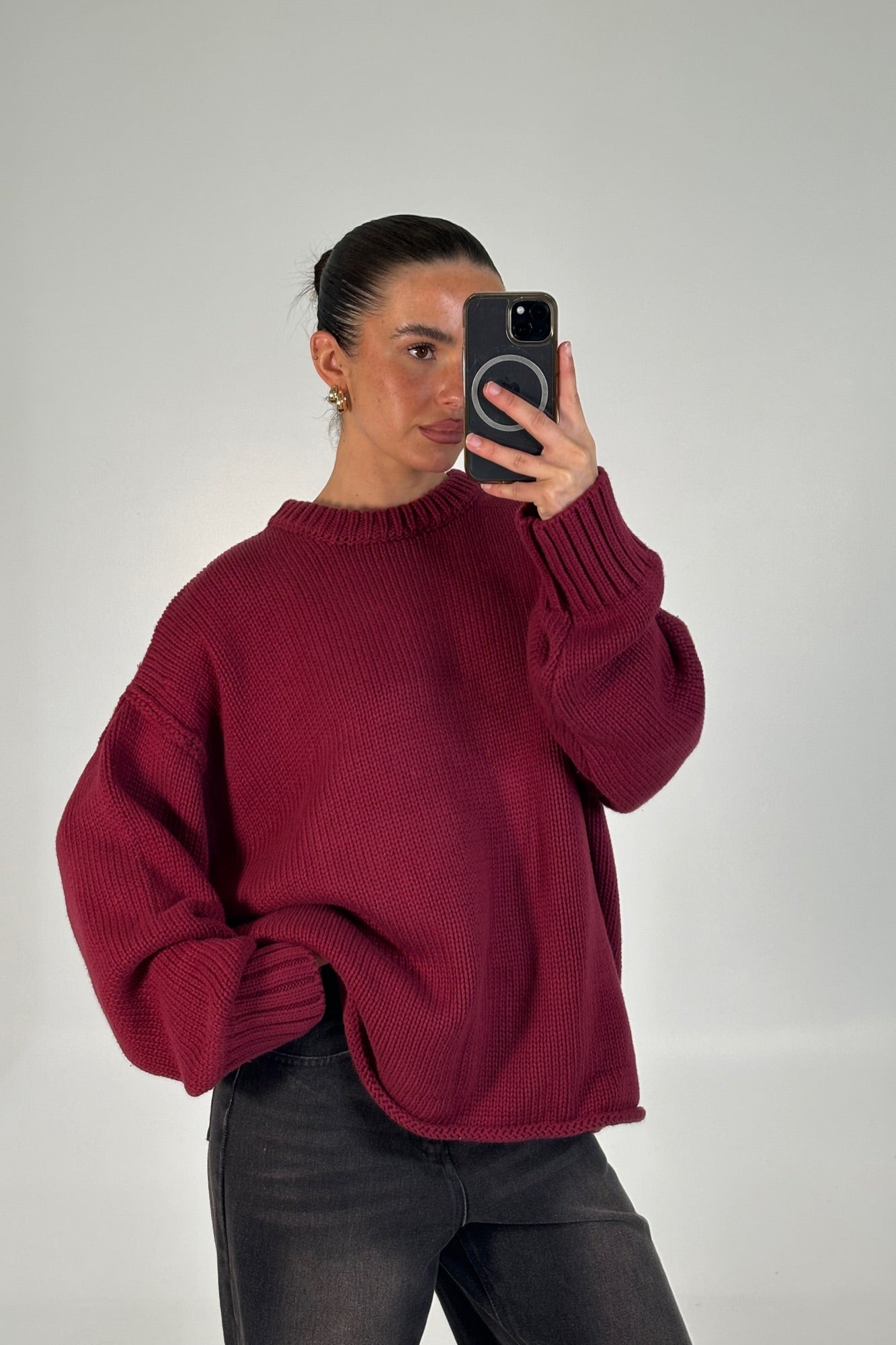 Nikova Knit Jumper Wine