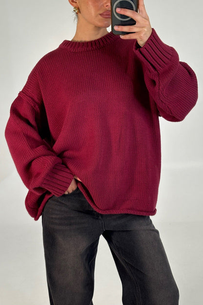 Nikova Knit Jumper Wine