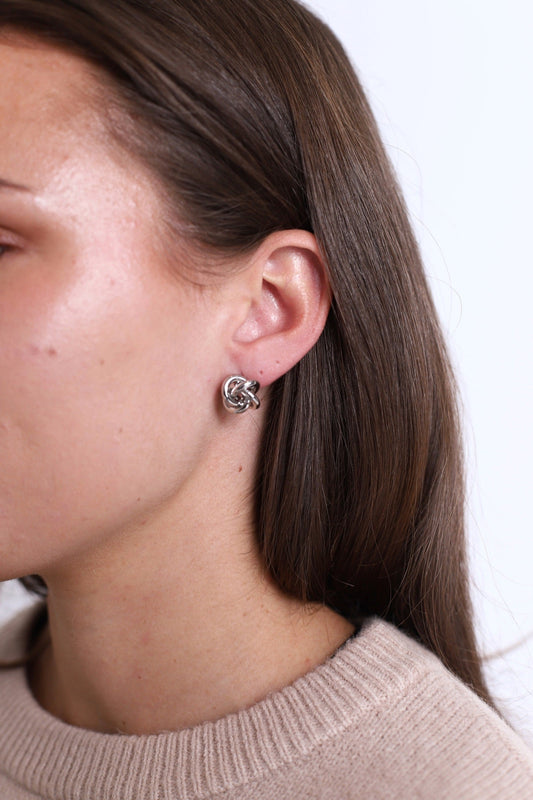 Luna Knot Earring Silver