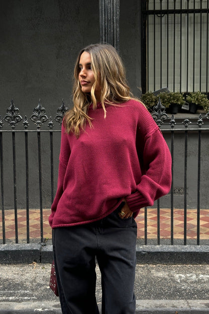 Nikova Knit Jumper Wine