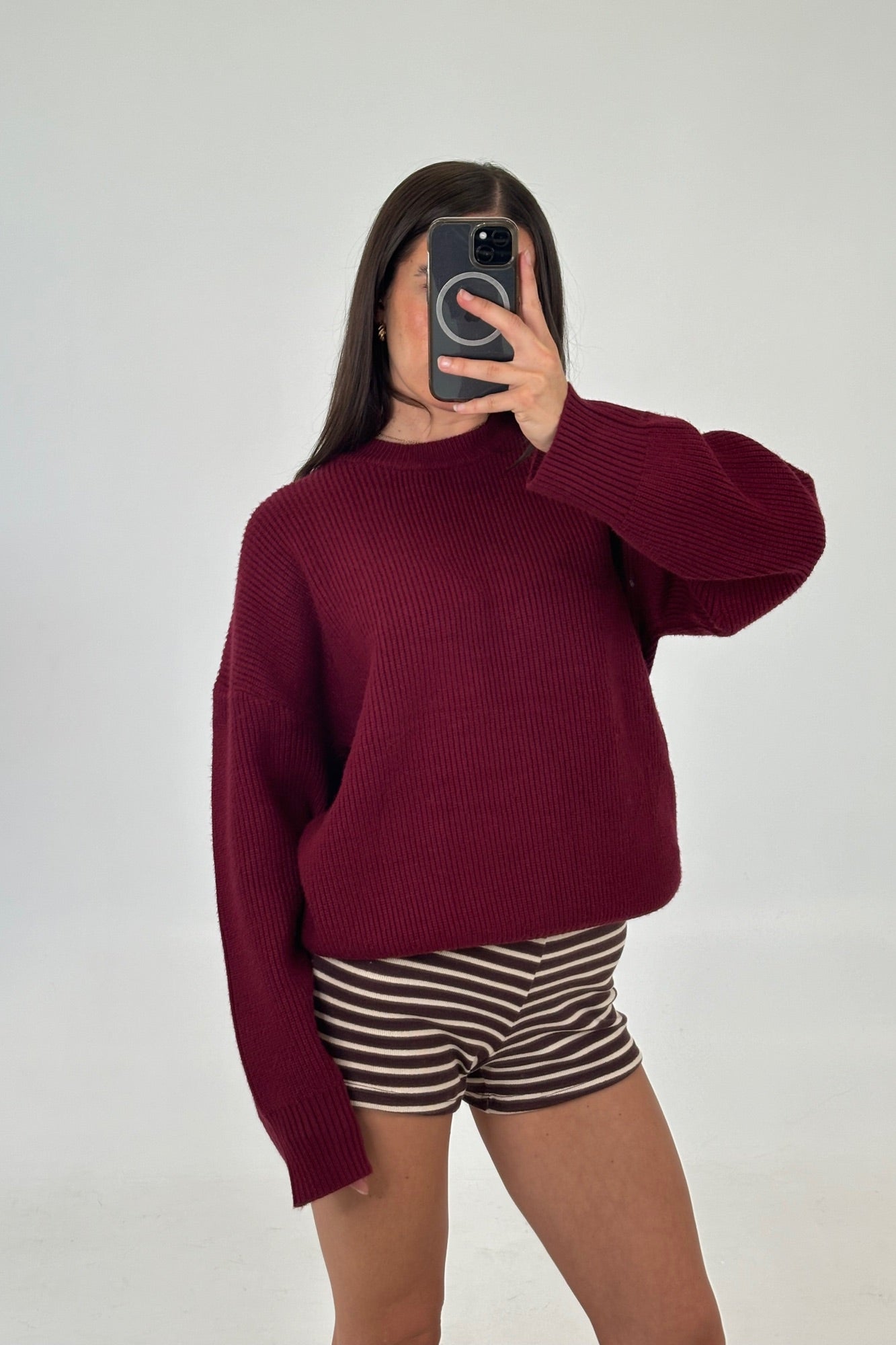 Sherri Knit Jumper Burgundy