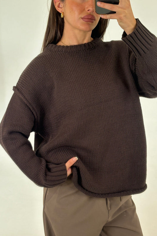 Toni Knit Jumper Chocolate