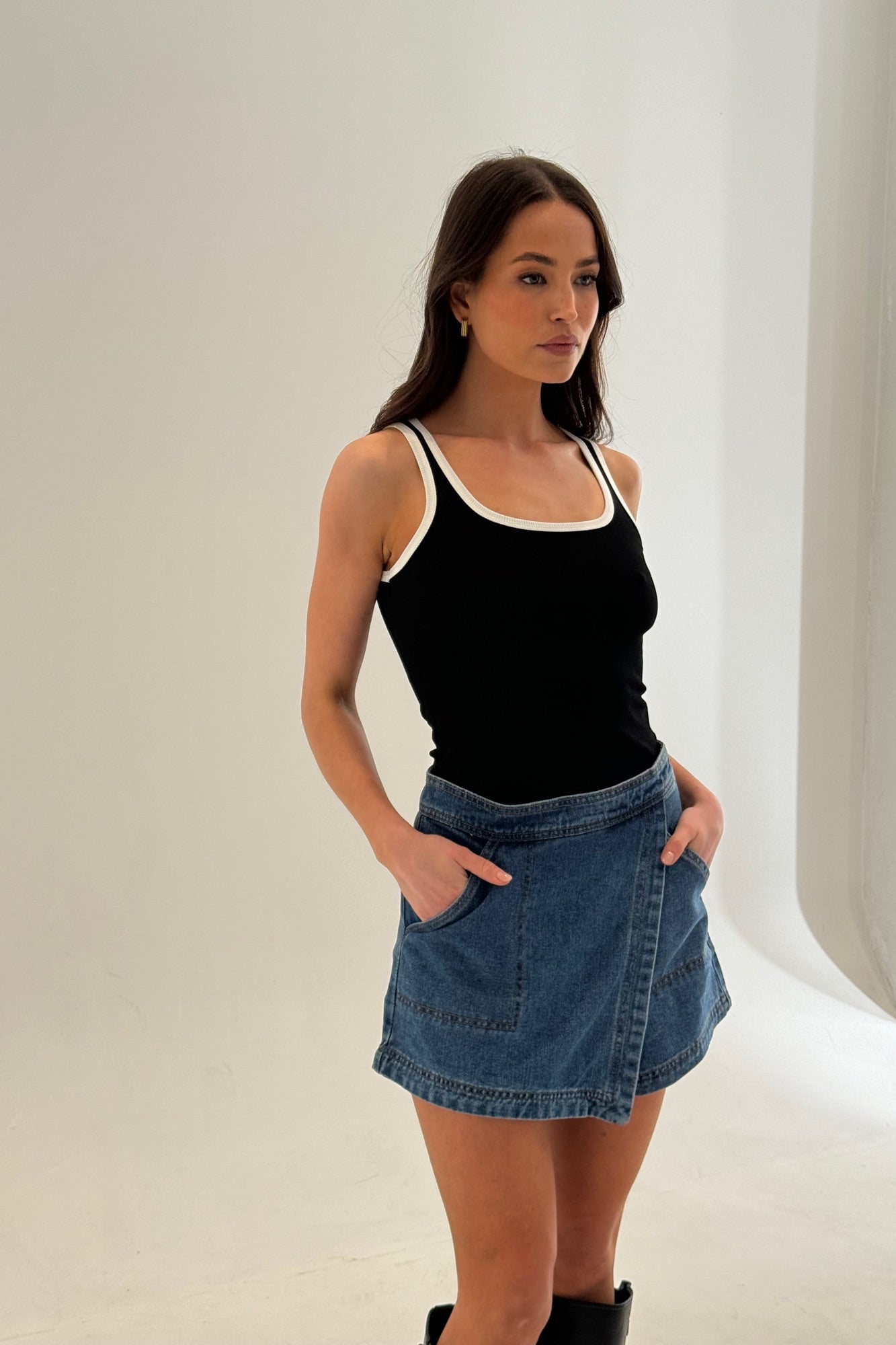 Rosemary Denim Skort Blue