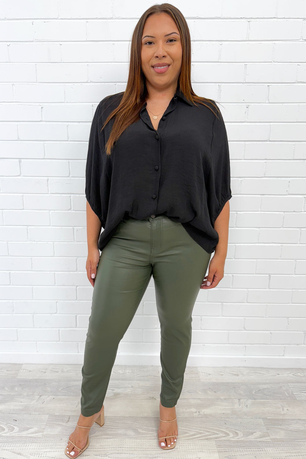 Pippa Wet Look Jeans